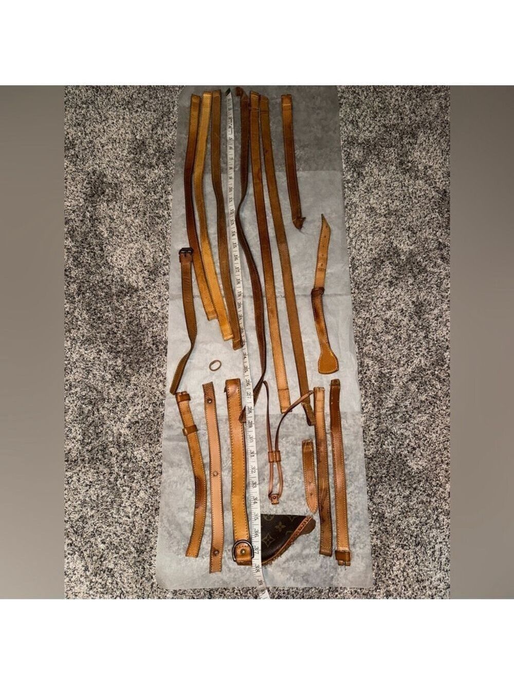 Vachetta Leather Strap Repair Bundle Large Lot Patina Replacement Pieces SKU 014 - Picture 3 of 15